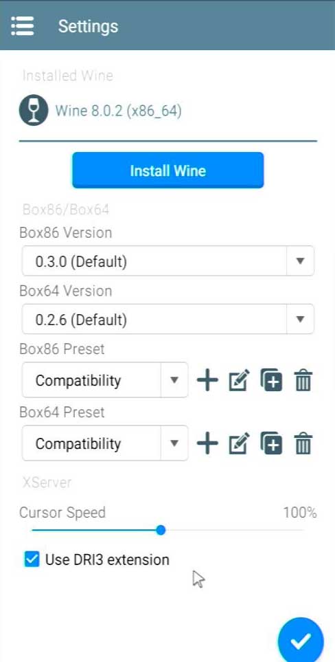 Winlator settings for games